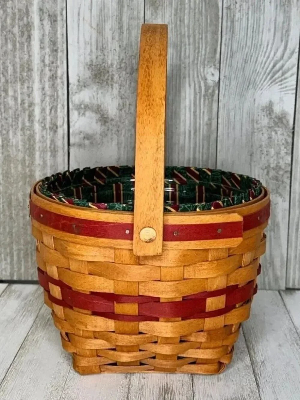 Longaberger Christmas Collection 1994 Ed. Jingle Bell Basket Combo